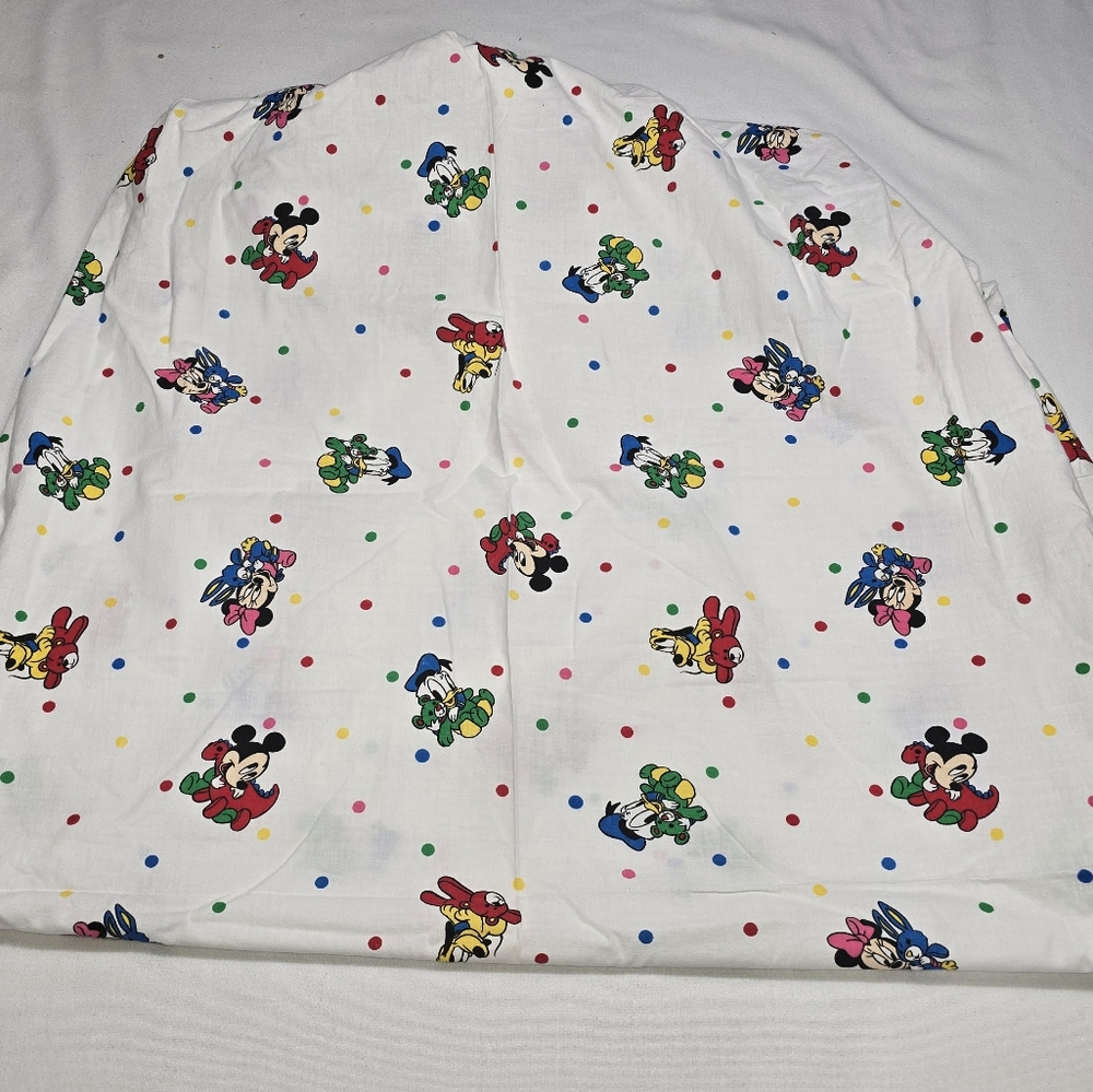 Vintage Dundee Disney Babies Mickey Mouse Fitted Baby Crib Sheet 70's